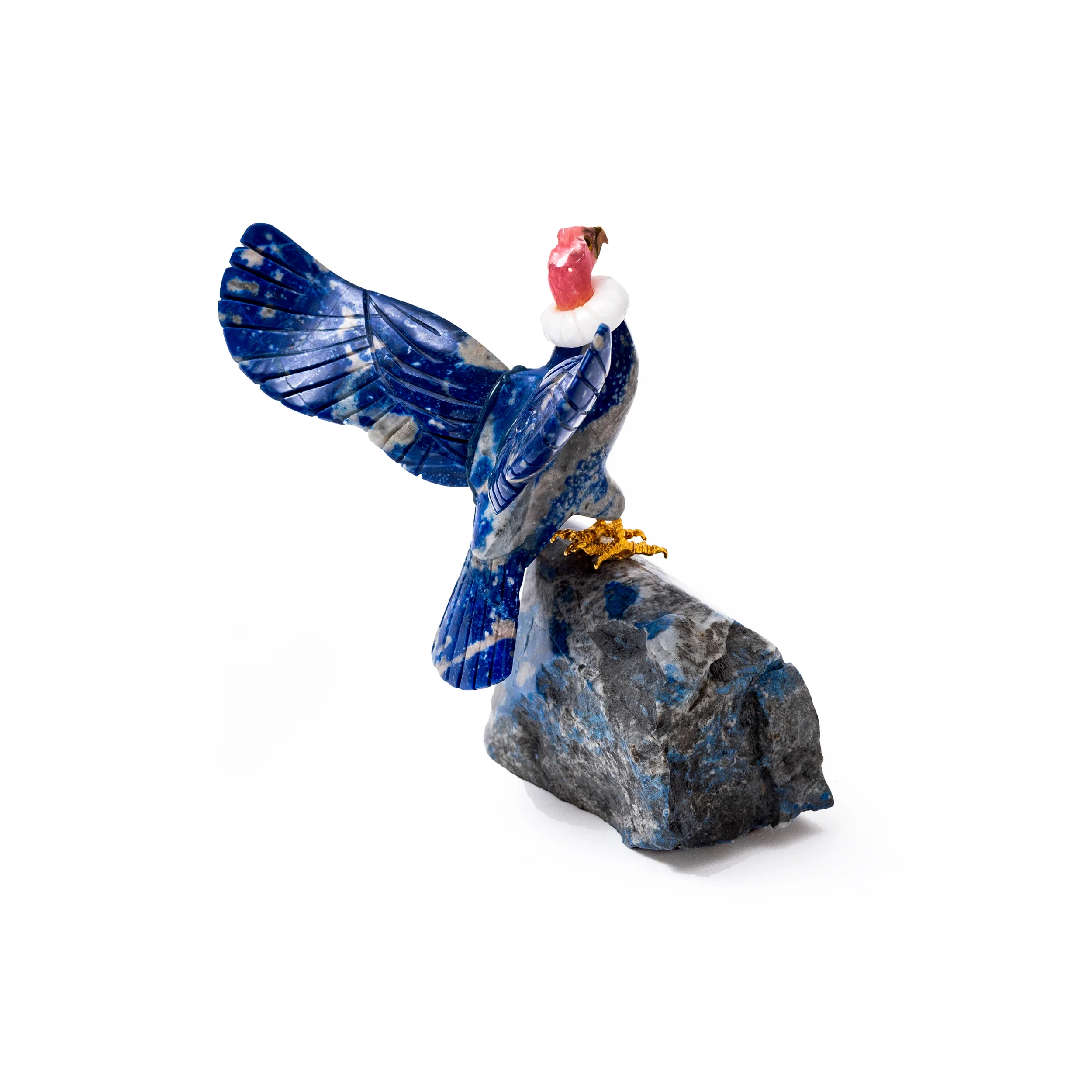 Lapis Lazuli Condor Statue Small | Handcrafted Decor - Image 4