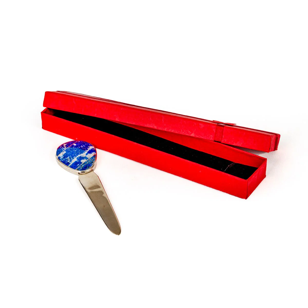 Lapis Lazuli Oval Letter Opener | Handcrafted Office Decor - Image 3