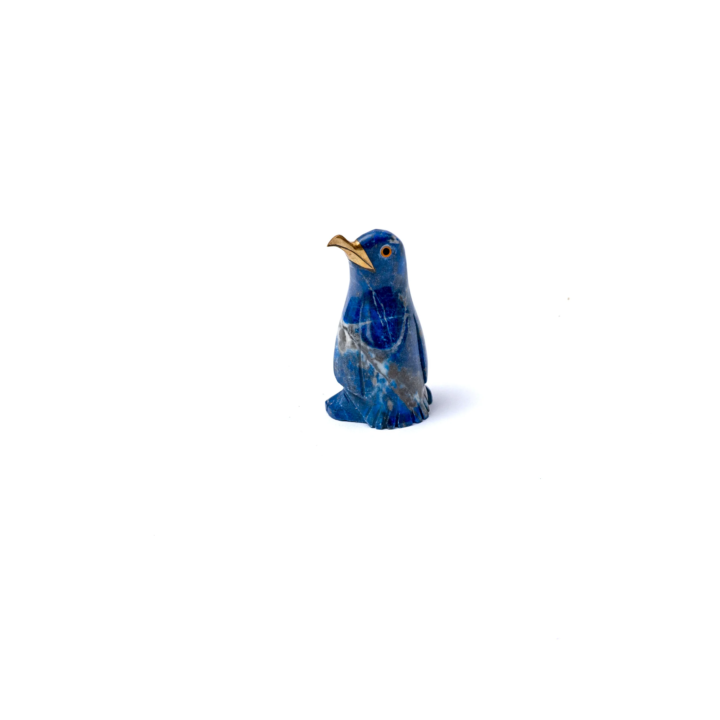 Lapis Lazuli Penguin Figurine Size 2 | Artisan Carved Decor - Image 4