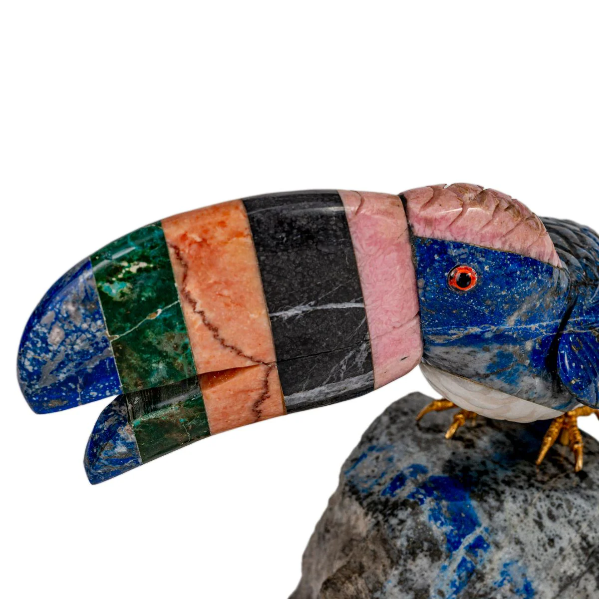 Lapis Lazuli Toucan Statue | Handcrafted Stone Decor - Image 5